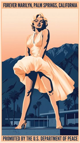 Peach Marilyn wallpaper
